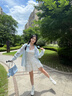 JIOESC藍(lán)色薄款防曬襯衫女夏季2025新款蕾絲拼接小眾設(shè)計(jì)感氣質(zhì)絕美上衣 藍(lán)色 M 曬單實(shí)拍圖