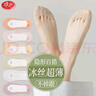 浪莎（LangSha）船襪女隱形防滑不掉跟夏季超薄純棉底淺口單鞋高跟鞋冰絲襪子夏天 [隱形不掉跟4雙]4膚色 均碼 (35-40)冰絲超薄/掉跟包 曬單實拍圖