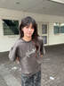MMLG 87mm 休閑褲女男秋季新款寬松百搭韓系直筒闊腿情侶長褲子 深灰色 S 曬單實拍圖