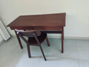 維莎橡膠木全實(shí)木書(shū)桌帶抽屜復古小尺寸寫(xiě)字桌中古風(fēng)家用電腦桌 1.2m書(shū)桌(1200*560*750MM) 曬單實(shí)拍圖