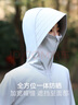 OhSunny原紗防曬衣女長款春夏透氣防紫外線外套 SLC4M248T 典雅白 XL  曬單實拍圖