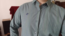 ABERCROMBIE & FITCH男裝女裝情侶裝春秋經(jīng)典小麋鹿通勤百搭長(zhǎng)袖府綢襯衫KI125-3251 綠色條紋 M 180/100A，【推薦130-140斤】 曬單實(shí)拍圖