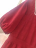 勤記訂婚衣服女胖妹妹夏季大碼氣質(zhì)法式連衣裙別致訂婚方領(lǐng)裙子200斤 酒紅色 3XL(參考130-150斤) 曬單實(shí)拍圖