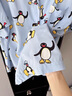 野獸派家居（tbh）Pingu合作系列環(huán)生纖短款家居服套裝夏季涼感睡衣女 海藍(lán) XL 曬單實(shí)拍圖