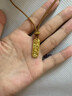 金喜晟 足金999黃金實(shí)心暴富吉言碎碎冰冰吊墜葫蘆項鏈女款送老婆生日禮 空心吊墜 金重約0.99~1.09克 配精美掛繩 曬單實(shí)拍圖