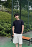 FILA 斐樂(lè)官方男子針織短袖衫2025秋新款健身運(yùn)動(dòng)基礎(chǔ)防曬涼感T恤 深黑-BK 2XL 185/104A/XXL 曬單實(shí)拍圖