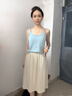 簡云莫代爾短睡裙女性感半身裙薄款冰絲涼感白色屁簾內(nèi)搭防走光襯裙夏 曬單實拍圖