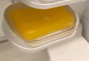 太力吸盤肥皂盒壁掛式衛(wèi)生間上墻香皂盒高檔免打孔置物架瀝水雙層1個(gè) 曬單實(shí)拍圖