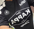 卡帕（Kappa）背靠背2025夏季新品運動短袖T恤男純棉美式休閑t恤女圓領舒適透氣 黑色990【雙面印花丨撞色美學】 M 曬單實拍圖