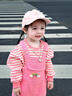 G.DUCKKIDS小黃鴨童裝女童秋季套裝2025新款洋氣兒童秋裝女孩寶寶衣服背帶褲 粉色 110 建議4~5歲【100-110cm】cm 曬單實(shí)拍圖