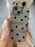 筱旺適用iPhone16Promax手機(jī)殼波點(diǎn)英文蘋(píng)果15plus小眾韓版ins風(fēng)氛圍感14Pro磨砂膚感電鍍鏡框13防摔12 【彩銀黑-電鍍?nèi)ψ采繚M(mǎn)屏波點(diǎn)LS880 iPhone 15 曬單實(shí)拍圖