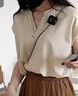 妍莉芬（yanlifen）夏裝搭配一整套女2025茶系穿搭梨形身材氣質(zhì)闊腿褲兩件套裝裙褲子 杏色上衣+褐色裙褲 S 【80-90斤】 曬單實(shí)拍圖