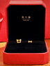 周大福 靈巧可愛狗與骨頭耳釘足金黃金(工費(fèi)220)約1.15g EOF600 曬單實(shí)拍圖