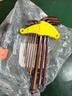 一號(hào)工廠高硬度s2內(nèi)六角扳手六角螺絲刀扳手【特長(zhǎng)球頭】9件套發(fā)紅工藝 曬單實(shí)拍圖