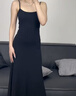 ICH MODE美式吊帶連衣裙女2025夏季新款修身無(wú)袖打底裙收腰長(cháng)裙 深灰色 M 曬單實(shí)拍圖