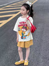 G.DUCKKIDS童裝女童套裝夏季新款兒童服裝女大童夏裝洋氣女孩衣服短袖兩件套 灰色格子gcasqik 140 身高130-140cm年齡9-10歲 曬單實(shí)拍圖