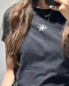 Calvin KleinJeans25春夏新款女士經(jīng)典ck字母印花潮流短款短袖T恤47AB213 曬單實(shí)拍圖