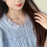 Warme Farben新中式仿和田玉鎖骨鏈輕奢小眾高級感生日禮物鎖骨鏈高級感送女友 仿和田玉項鏈 曬單實拍圖