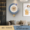俏然居家鐘表掛鐘客廳2024新款簡約現(xiàn)代大氣家用餐廳時尚創(chuàng)意時鐘掛墻壁燈 T319/大號45X55厘米 曬單實拍圖