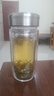 富光玻璃杯雙層 帶茶隔高硼硅玻璃水杯 茶水分離車(chē)載泡茶杯子男400ml 曬單實(shí)拍圖