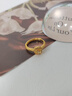 中國(guó)黃金（CHINA GOLD）黃金戒指小方糖托帕石足金素圈指環(huán)送媽媽女友七夕情人節(jié)禮物 精選禮盒【勿單拍】 曬單實(shí)拍圖