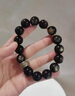 金曜石本命佛手鏈黑曜石手串生日禮物七夕送爸爸男友老公 阿彌陀佛-【狗 豬】+精美禮品盒 14mm珠徑 曬單實(shí)拍圖