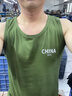 翩翩云裳夏季冰絲無袖背心男士薄款寬松坎肩T恤男青年緊身運(yùn)動(dòng)上衣服男潮 背心China軍綠+china黑 XL(110-130斤） 曬單實(shí)拍圖
