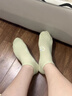 襪子女款短襪純棉夏季薄款防滑不掉跟2025新款爆款綠色小清新船襪 菱格+小花+花邊小花+綠愛心+蝴蝶 曬單實拍圖