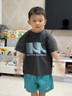 mipo25新款速干吸濕兒童短褲夏季男女童戶(hù)外運動(dòng)透氣排汗黑格子 175cm 曬單實(shí)拍圖