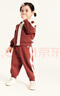 迷你巴拉【復古學(xué)院風(fēng)】男童女童長(cháng)袖套裝秋寶寶休閑兒童套裝 焦糖棕51103 100 曬單實(shí)拍圖