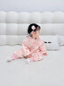 班喜迪嬰兒衣服春裝寶寶百天周歲禮服嬰幼兒國風(fēng)抓周連體衣新中式外出服 粉色 90cm 曬單實(shí)拍圖