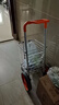 船歌購物手拉車買菜神器小拉車買菜手拉車購物車家庭用買菜車小拉車 藏青【兩用型超大輪輕音】可剎車 雙把手折疊加粗加固超大輪買菜車 曬單實拍圖