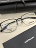 萬(wàn)寶龍（MONTBLANC）眼鏡框男女超輕鈦合金眉框型MB0314OA近視專(zhuān)業(yè)配鏡可配度數(shù)散光 MB0314OA-001-54【黑銀色】 單鏡框(僅鏡框-可試戴) 曬單實(shí)拍圖