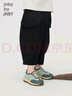 jnby by JNBY江南布衣童裝春夏休閑褲寬松廓形男女童兒童1N2E1385A 001/本黑 100 cm 曬單實拍圖