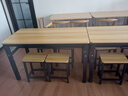 信京食堂餐桌椅組合商用快餐小吃店飯桌員工餐廳桌子長方形一桌四椅 曬單實拍圖