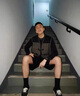 NASAWASSUP美式網(wǎng)眼速干短褲男夏季薄款男士沙灘褲寬松休閑籃球運(yùn)動五分褲 黑色-625LPH XL 【建議120斤-140斤】 曬單實(shí)拍圖