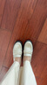 Clarks其樂Orianna Edge女鞋春夏奶油鞋JK學(xué)院風(fēng)厚底樂福鞋豆豆鞋單鞋 乳白色 261703614 39 曬單實拍圖