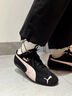 彪馬（PUMA）男女鞋賽車鞋Speedcat Ls樸彩英同款低幫休閑鞋398846-09 黑粉398846-09 38.5 曬單實拍圖