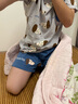 巴帝巴帝夏季嬰幼兒童純棉套裝男女寶寶短袖t恤短褲睡衣褲 灰藍小狗 140 曬單實拍圖