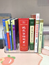 得力桌面書(shū)立書(shū)架收納盒透明書(shū)本書(shū)桌立架分隔板亞克力筆筒置物架 1個(gè)裝 三欄透明書(shū)立+筆筒 曬單實(shí)拍圖