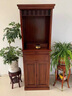 筑素新中式實(shí)木佛龕柜帶門(mén)供臺家用立式觀(guān)音財神爺柜子供奉柜佛柜立柜 榆木60鏤空門(mén)款 曬單實(shí)拍圖