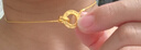 周大福ING 潮流圓環(huán)太陽(yáng)黃金項(xiàng)鏈雙環(huán)足金鎖骨鏈(工費(fèi):420計(jì)價(jià))F219112 45cm 足金 約7.90g 曬單實(shí)拍圖