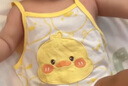優(yōu)奇嬰兒無袖吊帶連體衣夏季嬰童連體服寶寶三角哈衣新生兒包屁衣夏裝 曬單實(shí)拍圖