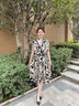 恰凡（QIAFAN）媽媽夏裝連衣裙2025夏季新款洋氣質(zhì)端莊大氣優(yōu)雅中老年人短袖裙子 米色連衣裙  XL  90-125斤 曬單實拍圖