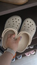 crocs卡駱馳洞洞鞋貝雅卡駱班輕便耐磨一腳蹬休閑鞋|205089 冬日白/彩色-1LI 37 /38(230mm) 曬單實(shí)拍圖
