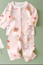 小憨鹿夏季嬰兒棉綢套裝寶寶家居服兒童睡衣空調(diào)服 開(kāi)衫-小動(dòng)物 90 cm(60碼)兩用檔 曬單實(shí)拍圖