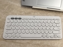 羅技（Logitech）時(shí)尚系列 K380 鍵盤 藍(lán)牙辦公鍵盤 無線鍵盤 女友 便攜超薄鍵盤 筆記本鍵盤 芍藥白 曬單實(shí)拍圖