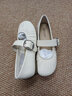 卓詩(shī)尼軟底褶皺瑪麗珍女鞋2025年秋季新款法式配裙子平底淺口蛋卷單鞋女 米白色 37 曬單實(shí)拍圖