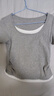 森馬（Semir）短袖t恤女短款假兩件百搭上衣25夏裝顯瘦U領套頭衫109325100015 曬單實拍圖