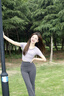 ACKDCS瑜伽服美背上衣女2025夏季新款跑步運(yùn)動(dòng)短袖T恤訓(xùn)練帶胸墊健身服 曬單實(shí)拍圖